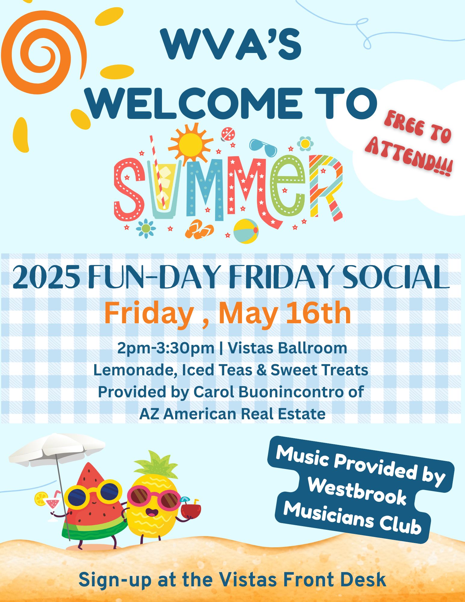 welcome to summer event flyer